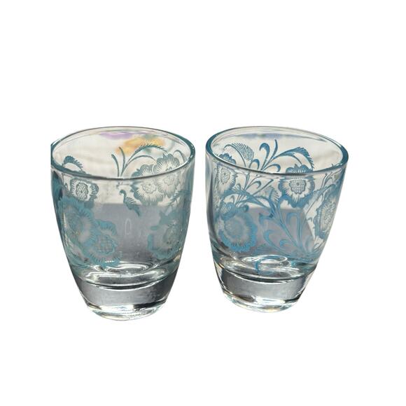 Pair Shot Glasses Mid Century Modern Bar Ware Made in France 1960s - Picture 1 of 5